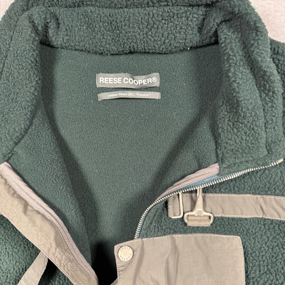 Reese Cooper Pyrophyte Fleece Jacket Dark Green Men’s Designer Streetwear - XL - Picture 4 of 11